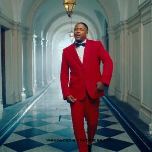 a man in a red suit
